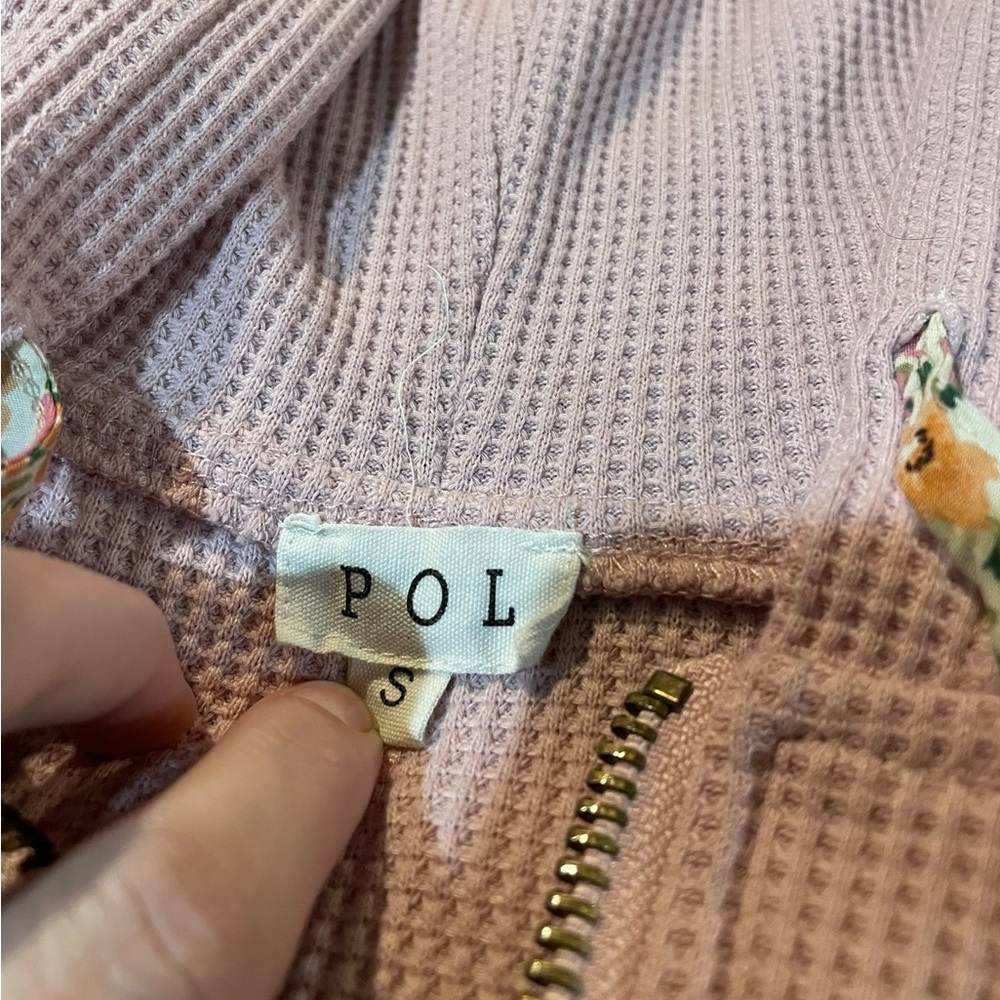POL Pink Textured Hoodie - Picture 4 of 8